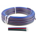 Cable paralelo 4 hilos para tira led RGB, Rollo de 100mts x 0,64€/mt